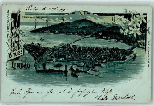 Lindau 1899 Vogelschau