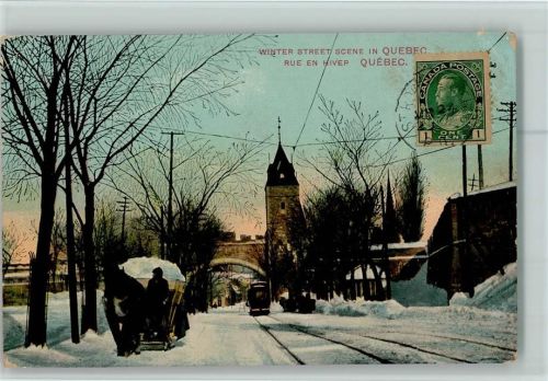 Quebec Winter Street Straßenbahn