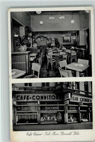 Köln Neustadt-Süd 102 1939 Cafe Cremer mit Innenansicht , Barbarossaplatz 2