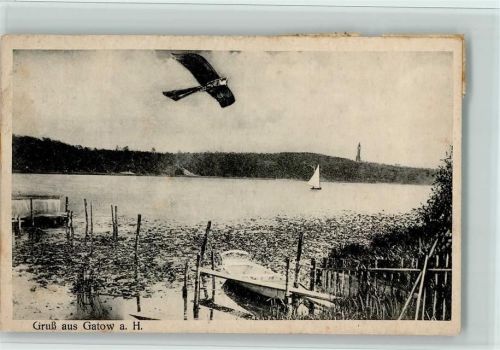 Gatow See Segelboot Pionierflugzeug Taube