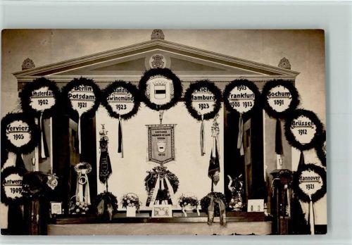 Krefeld 1925 Ereignis - Sängertreffen ca 1925 , sehr gute Erhaltung AK