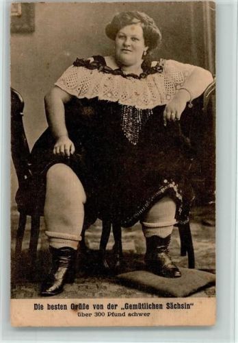 Dicke Frau 300 Pfund schwer AK