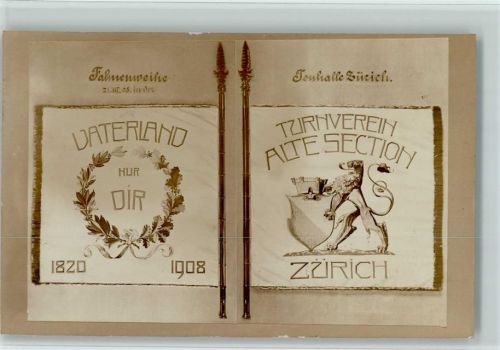 Zürich 1908 Fahnenweihe Tonhalle Zürich 1908 AK