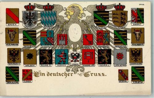 1915 Ein Deutscher Gruss Verlag Bruno Bürger u. Ottillie 3705 Patriotik WK I
