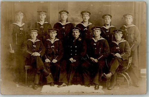 WK I Matrosen Mannschaft Marine WK I 1912 Foto AK