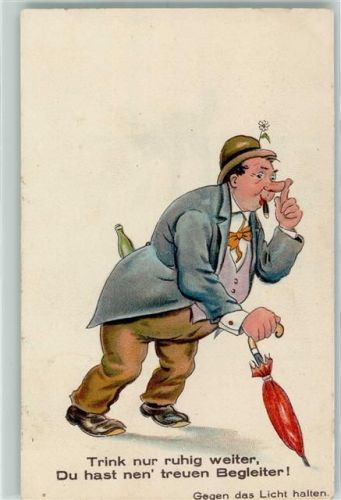 Verlag WS+SB Nr. 965 Humor Trinker AK HGL 1925