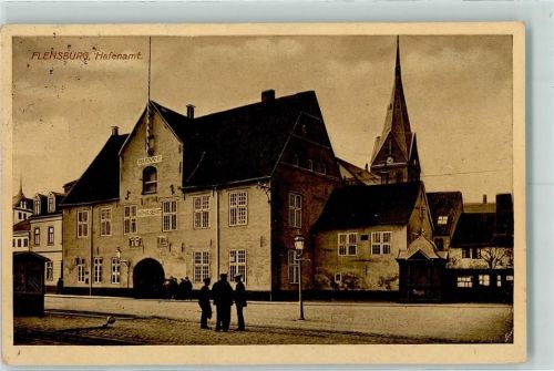 Flensburg 1915 Hafenamt Marine-Schiffspost Nr. 96