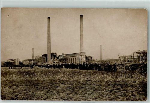 Oppau 1921 Fabrik Explosion Trümmer Ort handschriftlich