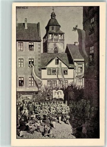 Eschwege Eschweger Johannisfest Maienzug Fahne sign Ernst Metz