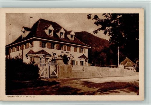 Tegernsee 1925 Alte Post, gute Erhaltung AK