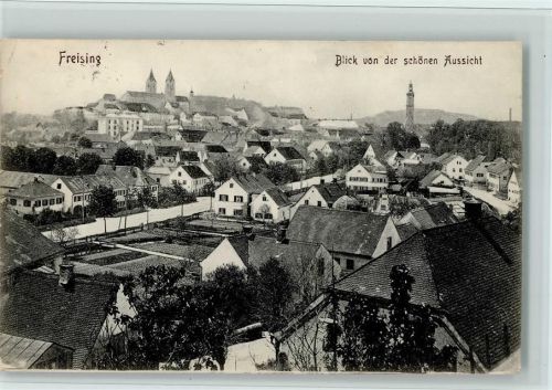 85354 W8050 Freising , Oberbay 1907 - Blick von der schönen Aussicht, Verlag Franz Joseph huber Nr. 416, gute Erhaltung AK