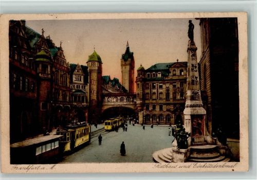 Frankfurt 1925 Rathaus, Straßenbahnen AK