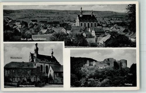 Spabrücken Marienhaus Kriegerdenkmal Dalburg Überstempel