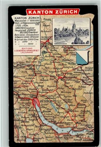 Zürich Edition Denereaz-Spengler - Landkarte