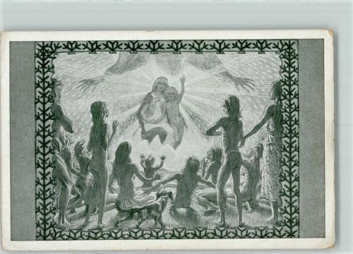 Nr. 53 Anbetung der Hirten Jugendstil AK