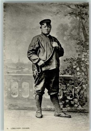 Lübeck 1910 Nr. 5 Lübecker Träger Beruf AK
