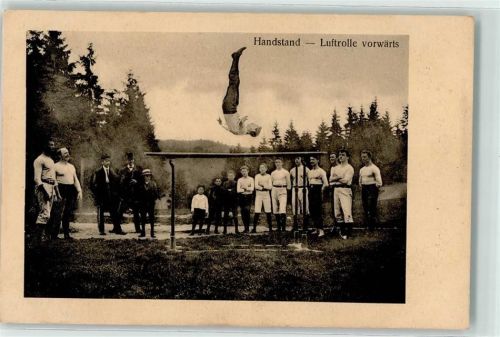 Handstand Luftrolle vorwärts - 100 versch. Turnerkarten Verlag Alb. Hoffmann Nr. 649 Turnen