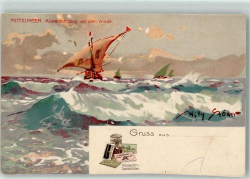 1908 Lithographie Werbung Hauswaldt Schokolade AK