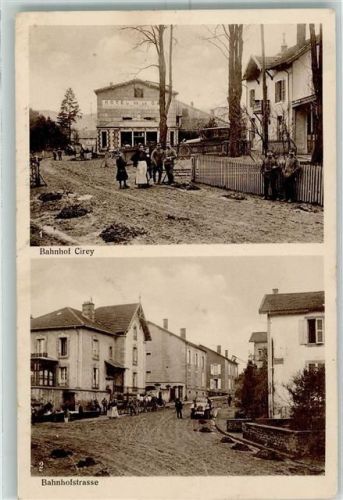 Cirey 1915 Bahnhof + Bahnhofstraße 1915 Verlag Fritz Knecht Nr. 39