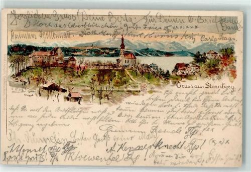 Starnberg 1905 Starnberger See sign. R. Lipps