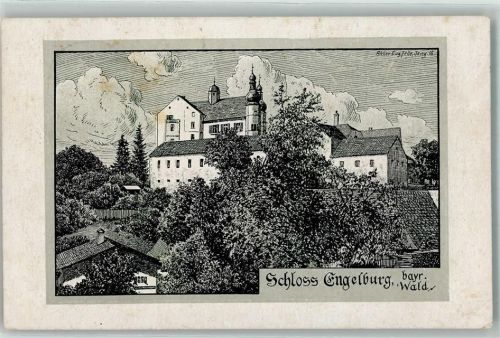Engelburgsried Schloß Engelburg Zeichnung Atelier Eug. Felle 1916