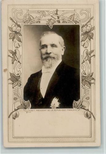 Loubet, President de la Repunl. France - Jugendstil-Umrandung