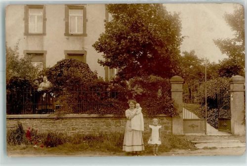 Metz 1915 Haus Familie Frau Kind Baby Privat Foto Ak