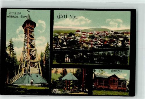 Usti nad Orlici 1907 Aussichtsturm Holzhaus