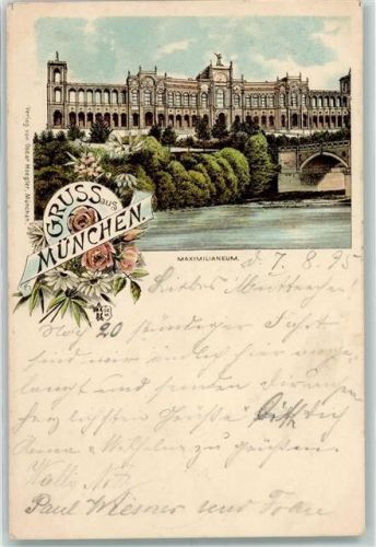 München 1895 Vorläufer Druck 1890-1895 Maximilianeum