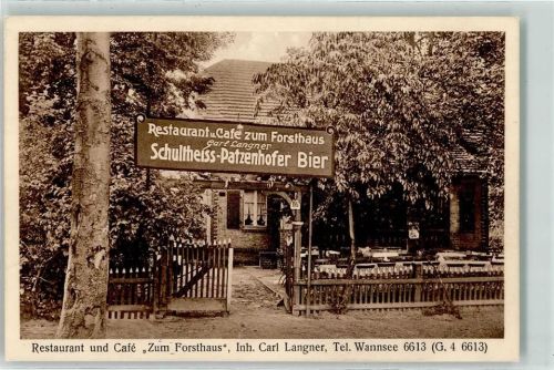 Wannsee Gasthaus Zum Forsthaus Gartenwirtschaft