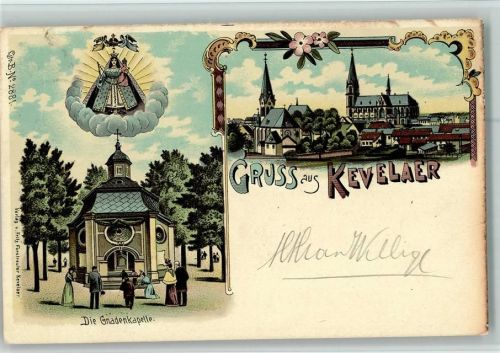 Kevelaer 1896 Gnadenkapelle Gnadenbild Ortsansicht