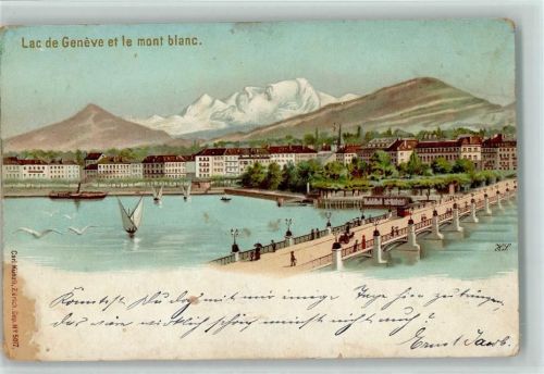 Genève 1899 Verlag Künzli 5017 - Lac de Geneve AK
