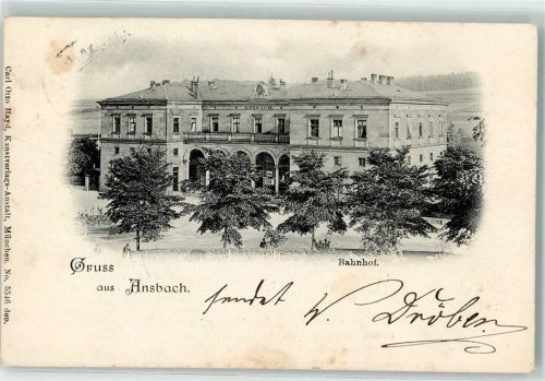 Ansbach 1898 Bahnhof