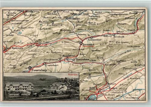 Tavannes 1906 Landkarte