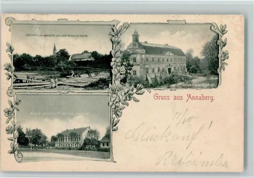 Annaberg Gruss aus - Hand-Fähre, Schloß Preuss-Oderberg, Grünberger Gasthaus