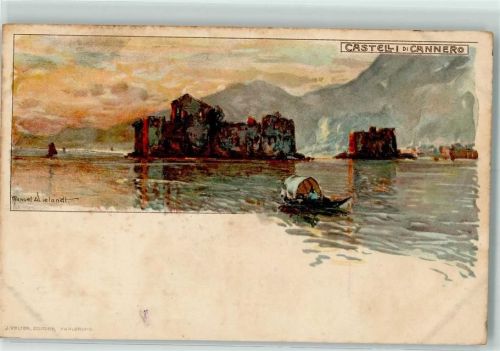 Cannobio 1912 Castell di Cannero sign Manuel Wielandt