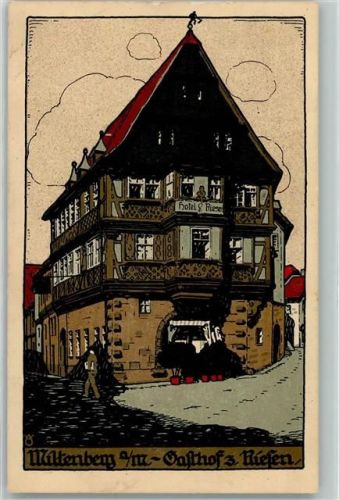 Miltenberg Gasthaus Zum Riesen Künstler Stein-Zeichnung