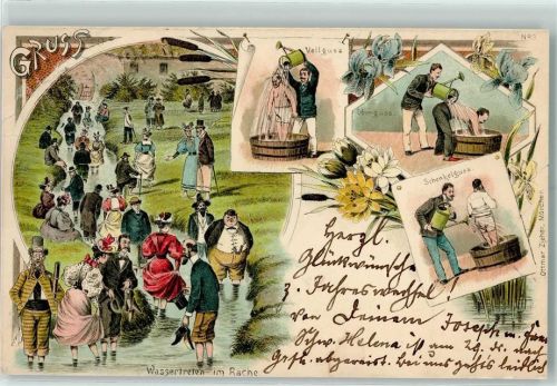 1899 Gruss aus Lithographie Kneipp Kur Zieher, Ottmar AK
