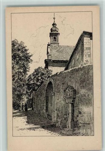 Fulda Federzeichnung Nr. 1 - Verlag Mandt, gute Erhaltung - Kloster Frauenberg