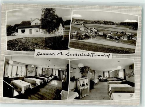 Fernsdorf Gasthaus Lacherbeck Auto Speiseraum Kirche Musikbox