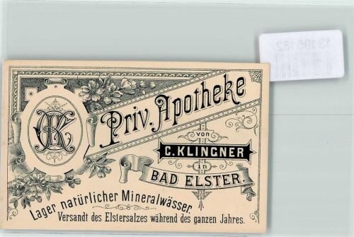 Bad Elster Privat Apotheke C.Klinger Nota
