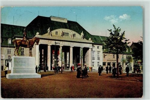 04103 O7000 Leipzig 1913 - Intern. Baufachausstellung 1913 Portal Reitzenhainer Straße Reiterstandbild Offizielle Postkarte Nr 33