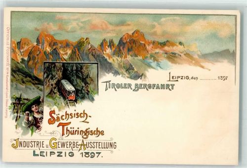 Leipzig 1897 Sächs.-Thüring. Industrie- und Gewerbe-Ausstellung 1897 Tiroler Bergfahrt
