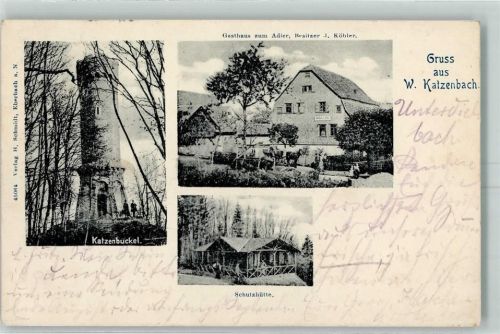 69429 W6935 Waldkatzenbach - Gasthaus Zum Adler Bes J. Köbler Schutzhütte Katzenbuckel