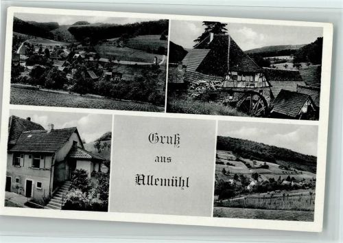 Allemühl 1946 Pension Waldesruh , sehr gute Erhaltung AK