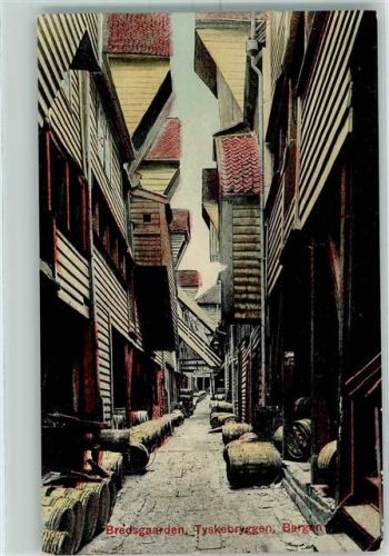 Bergen Bredsgaarden Tyskebryggen Fässer