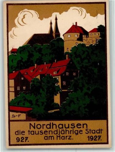 Nordhausen 1000 Jahrfeier Festpostkarte Anlaßkarte Sonderstempel