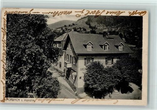 76596 W7564 Forbach , Baden 1929 - Gasthaus grüner Hof AK