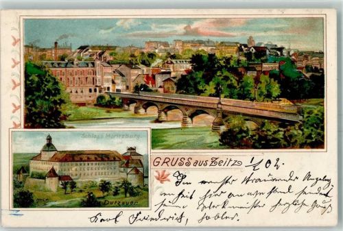Zeitz 1902 Schloss Moritzburg sign Dutzauer