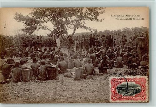 Moywn Congo - Vue d`ensemble du Marche, Marktszene